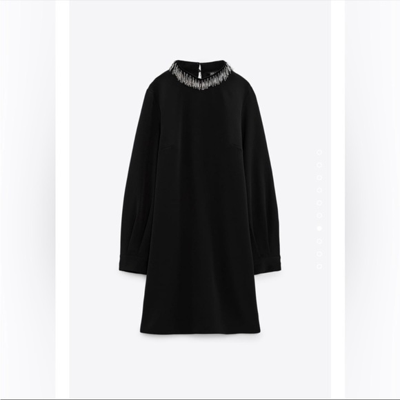 Zara Dresses & Skirts - Zara beaded collar mini dress size L
